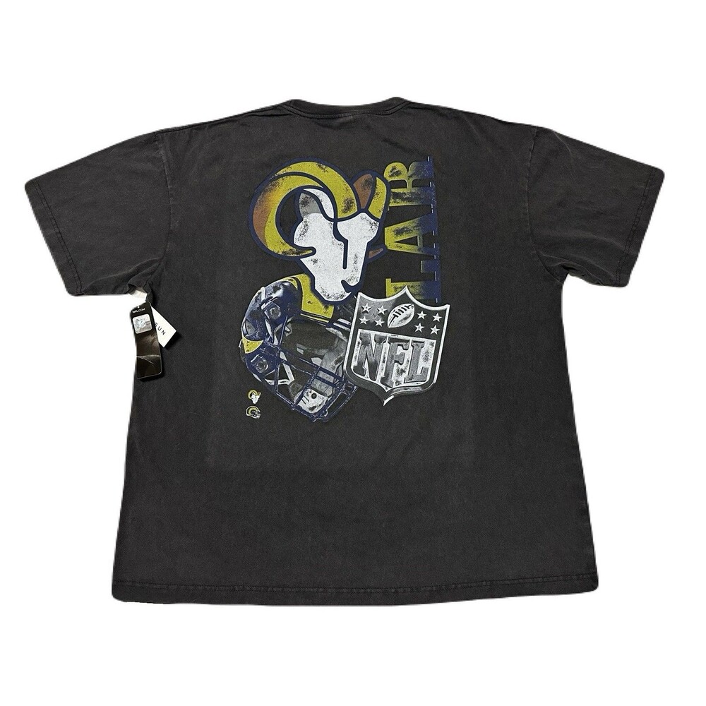 NEW NFL x Aleali May Mens Size XL LA Rams Graphic Print T-Shirt Vintage Black - Picture 4 of 7